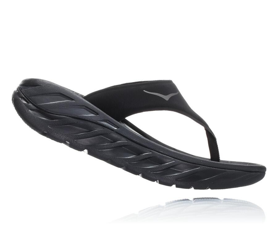 Hoka One One Sandals Womens Black - ORA Recovery Flip - 24513ETSB